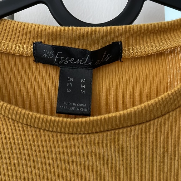 3 for $20 - SWS Essentials Yellow Roundneck Long Sleeve Top - Picture 4 of 4